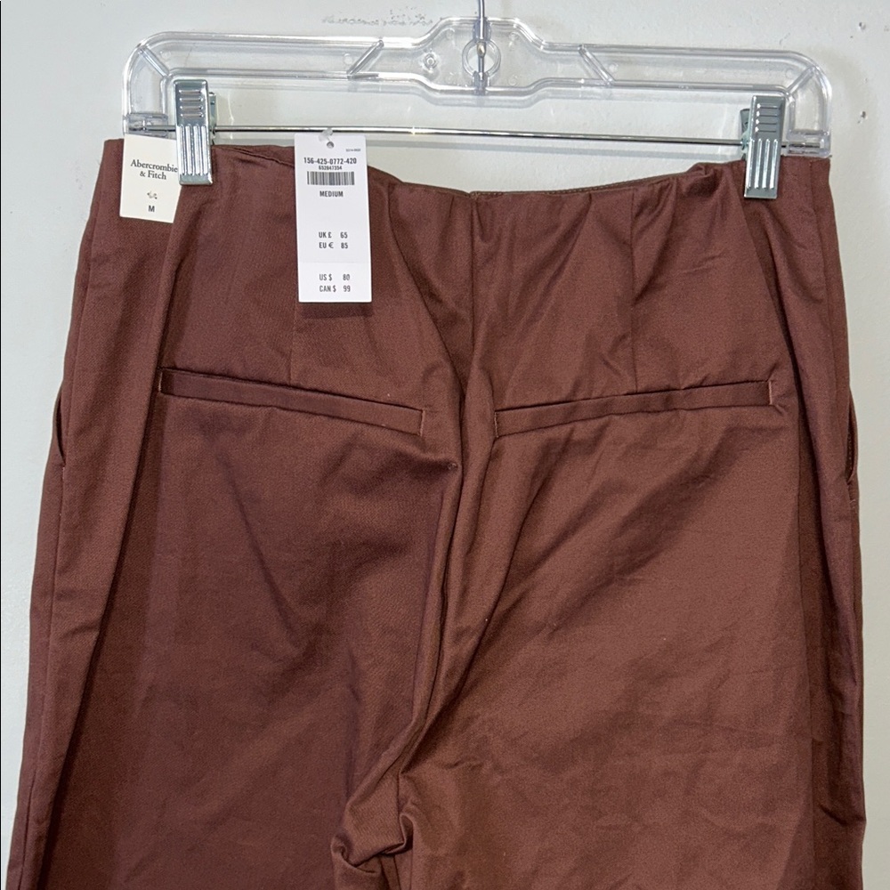 Abercrombie & Fitch High-Waisted Brown Dress Pant NWT - Picture 4 of 8